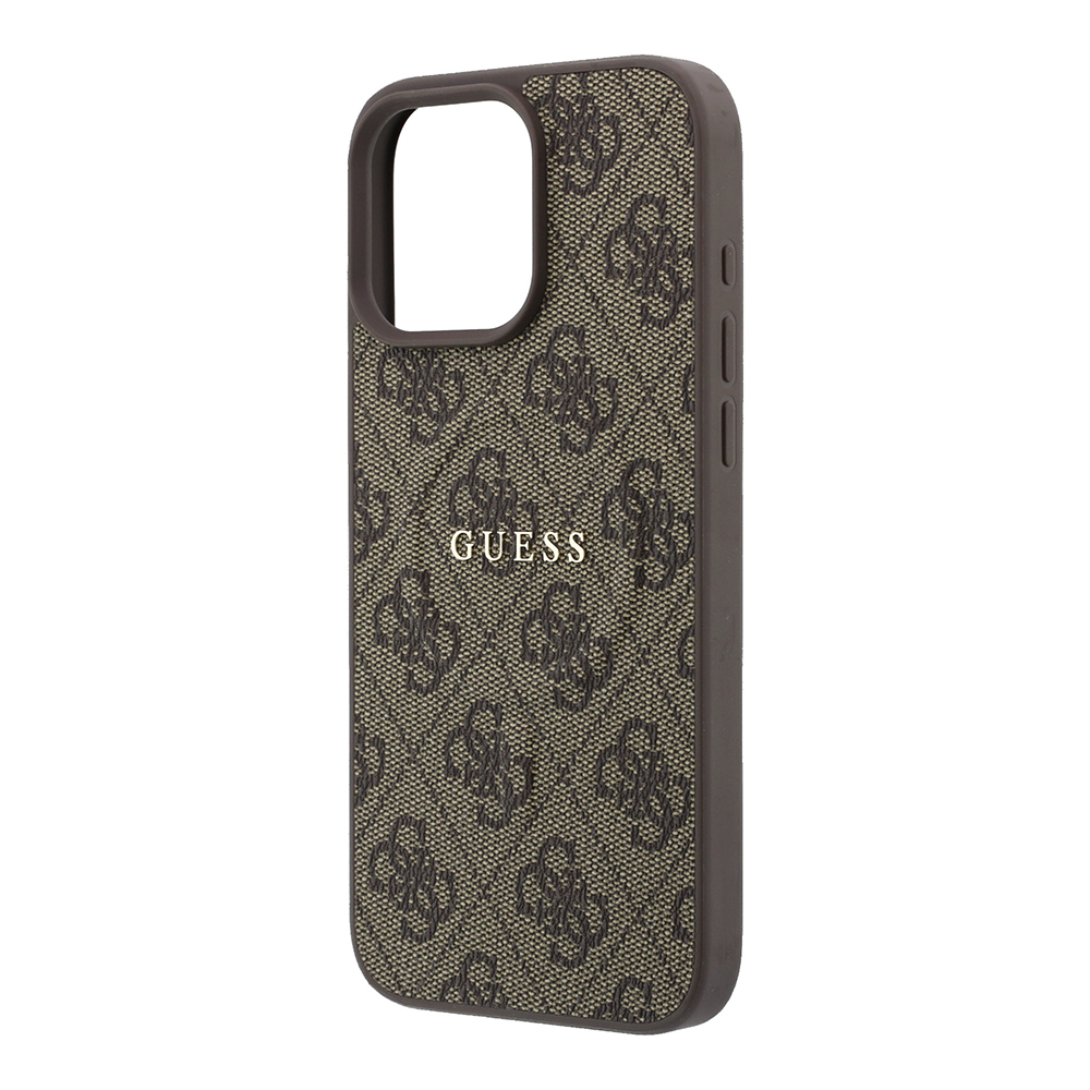 Apple iPhone 16 Pro Max Uyumlu Kılıf Guess Orjinal Lisanslı M-safe Kabartmalı 4G Desenli Yazı Logolu Kapak - 5