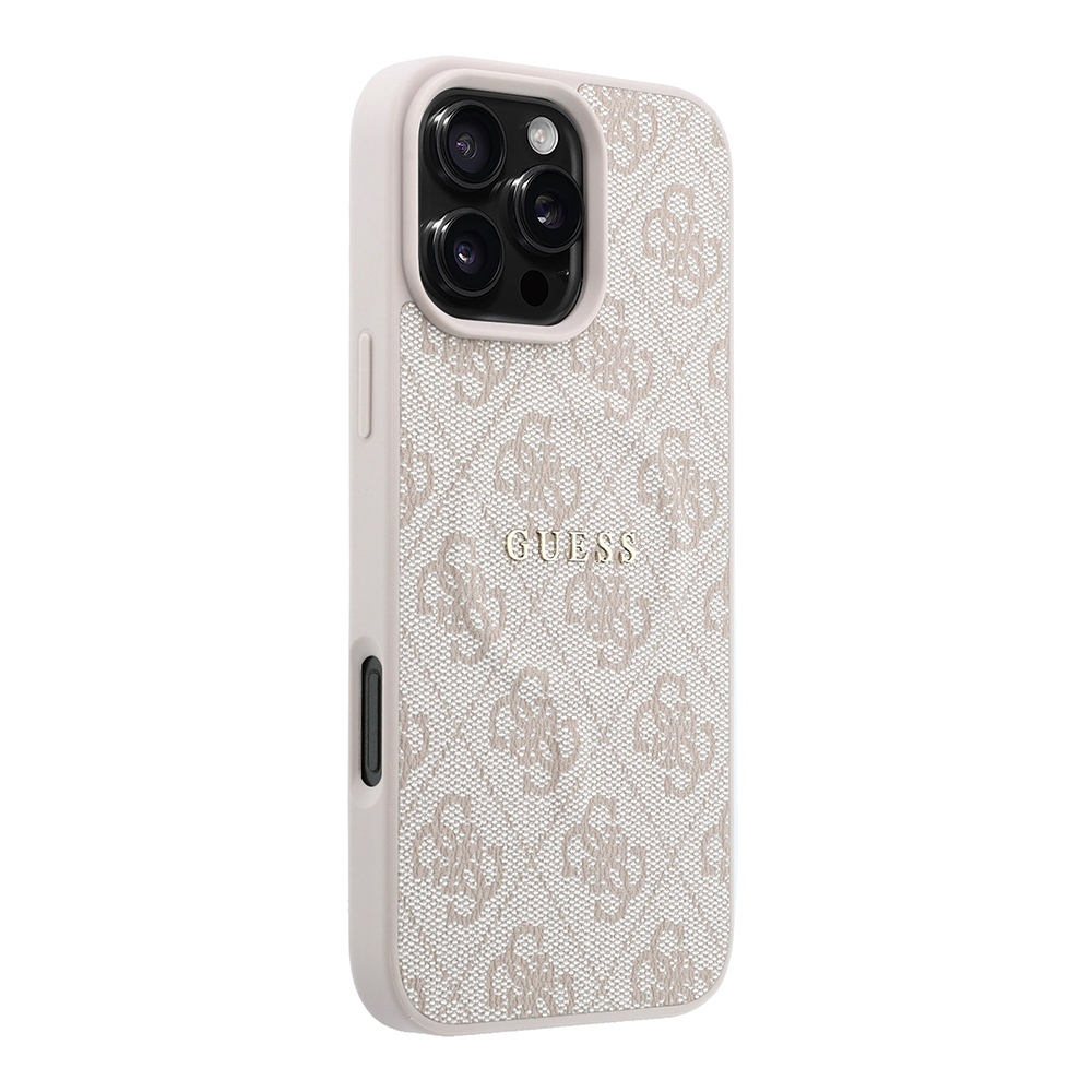 Apple iPhone 16 Pro Max Uyumlu Kılıf Guess Orjinal Lisanslı M-safe Kabartmalı 4G Desenli Yazı Logolu Kapak - 3