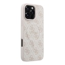 Apple iPhone 16 Pro Max Uyumlu Kılıf Guess Orjinal Lisanslı M-safe Kabartmalı 4G Desenli Yazı Logolu Kapak - 3