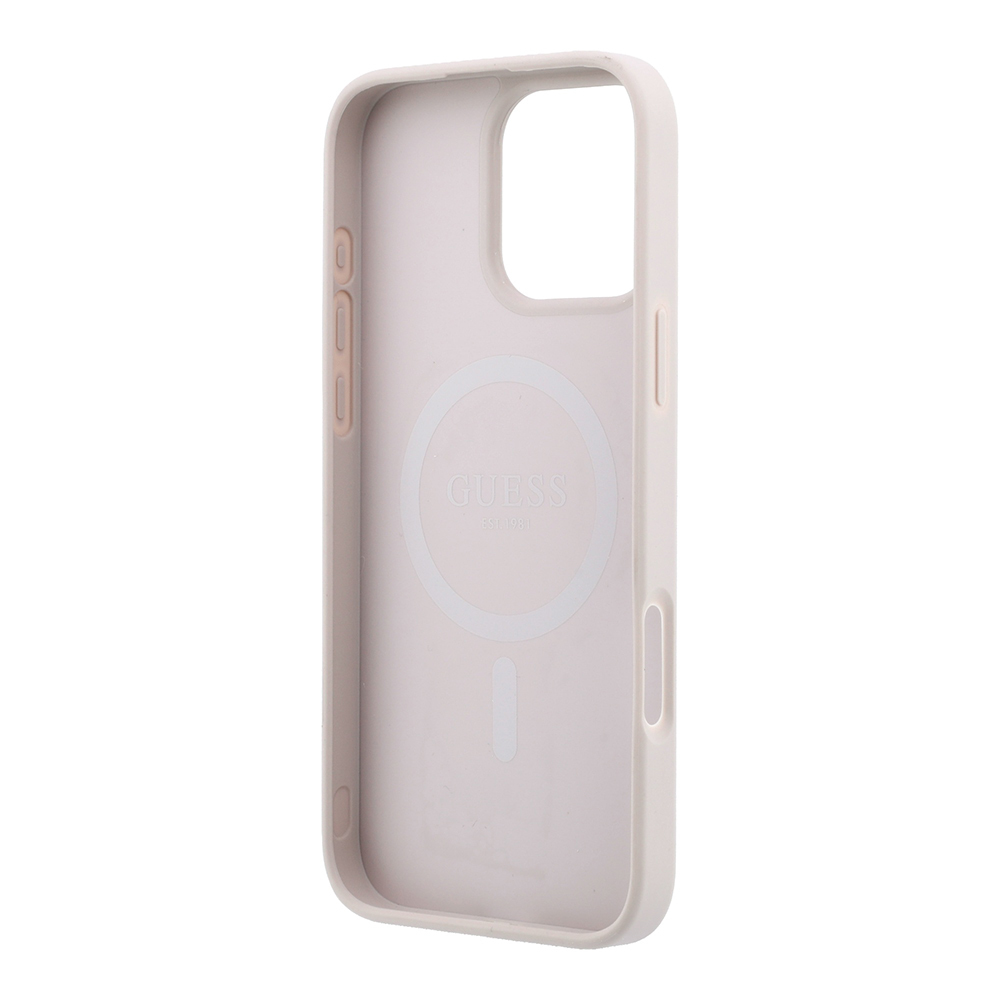 Apple iPhone 16 Pro Max Uyumlu Kılıf Guess Orjinal Lisanslı M-safe Kabartmalı 4G Desenli Yazı Logolu Kapak - 6
