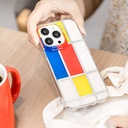 Apple iPhone 13 Pro Max Uyumlu Kılıf Çift IMD Baskılı Lisanslı Switcheasy Artist Mondrian Kapak