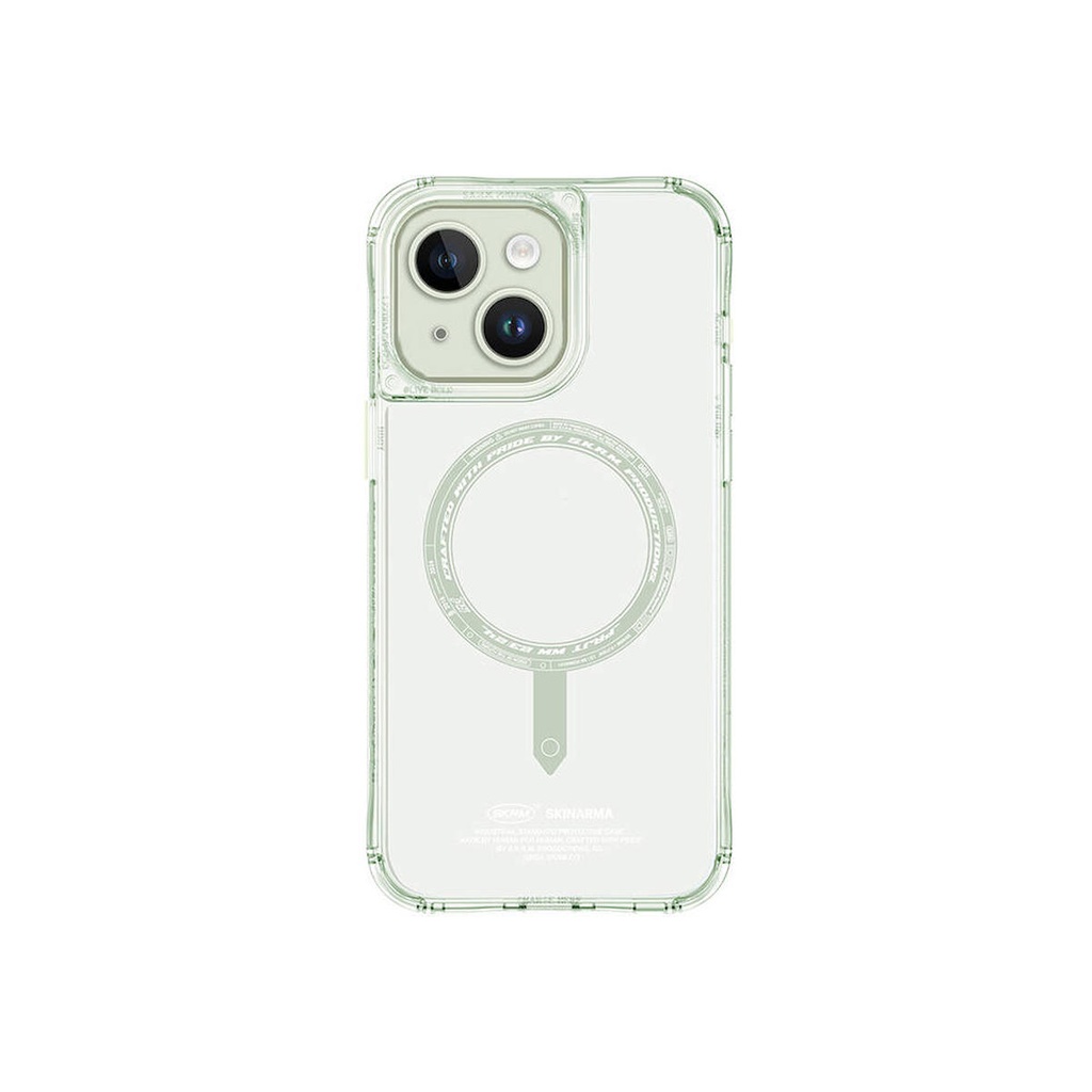 Apple iPhone 15 Uyumlu Kılıf SkinArma Şeffaf Airbag Tasarımlı Magsafe Şarj Özellikli Saido Kapak