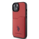 Apple iPhone 15 Uyumlu Kılıf U.S. Polo Assn. Orjinal Lisanslı Baskı Logolu PU Kartlıklı Kapak
