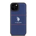 Apple iPhone 15 Uyumlu Kılıf U.S. Polo Assn. Orjinal Lisanslı Deri Şeritli Logo Dizayn Kapak