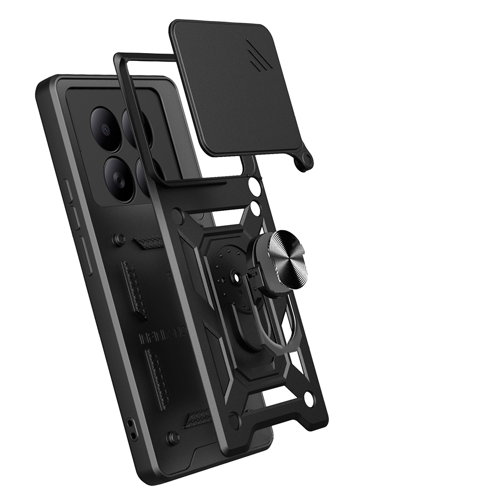 Xiaomi Redmi Note 15 4G Uyumlu Kılıf Magnetik Standlı Kamera Korumalı Zore Sürgülü Vega Kapak - 7