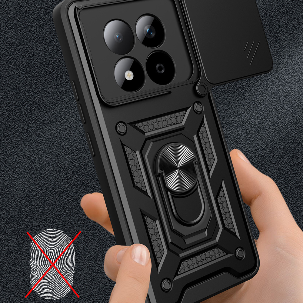 Xiaomi Redmi Note 15 Pro 4G Uyumlu Kılıf Magnetik Standlı Kamera Korumalı Zore Sürgülü Vega Kapak - 4