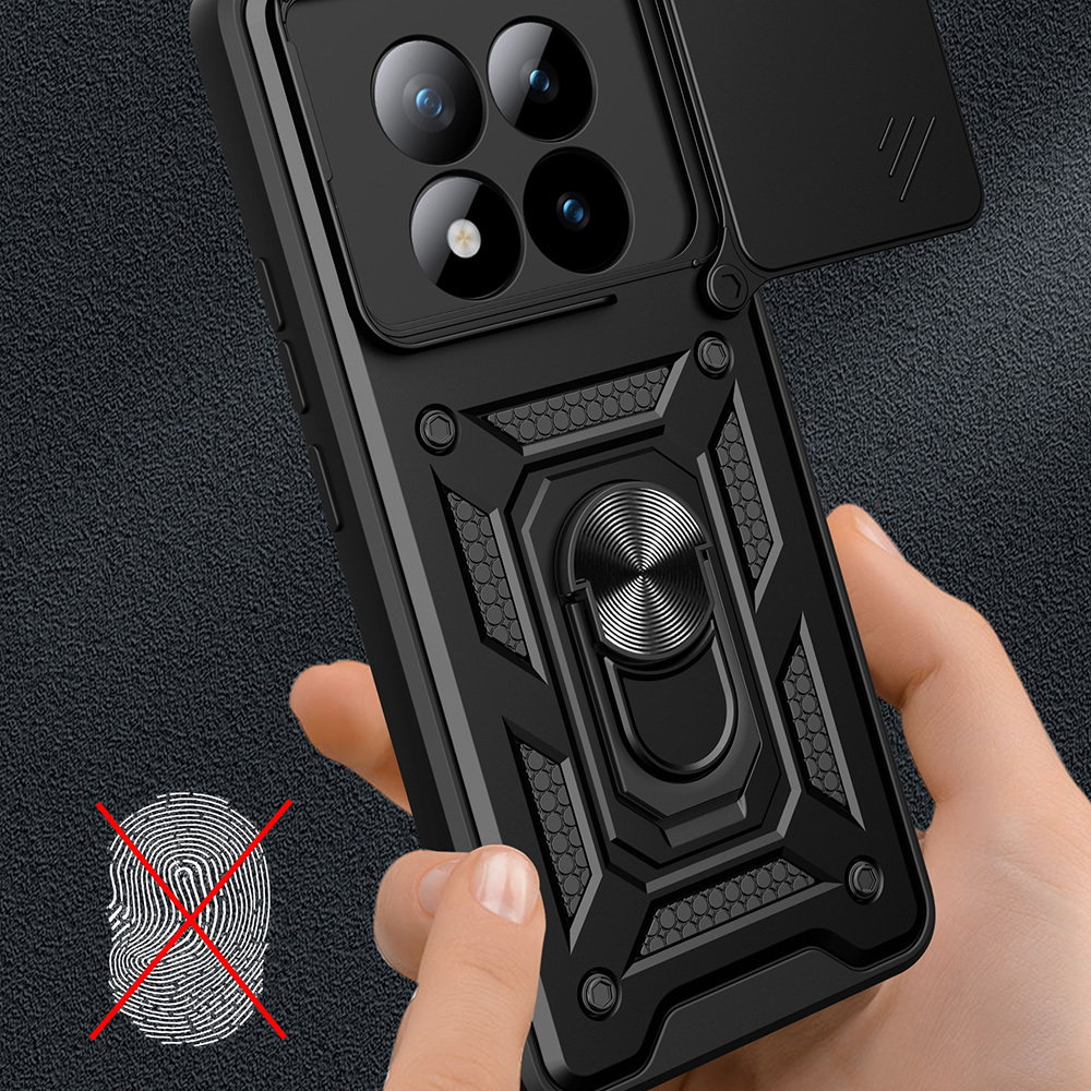 Xiaomi Redmi Note 15 Pro Plus Uyumlu Kılıf Magnetik Standlı Kamera Korumalı Zore Sürgülü Vega Kapak - 4