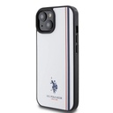 Apple iPhone 15 Uyumlu Kılıf U.S. Polo Assn. Orjinal Lisanslı Üç Renk Şerit Tasarımlı Baskı Logolu Kapak