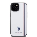 Apple iPhone 15 Uyumlu Kılıf U.S. Polo Assn. Orjinal Lisanslı Üç Renk Şerit Tasarımlı Baskı Logolu Kapak