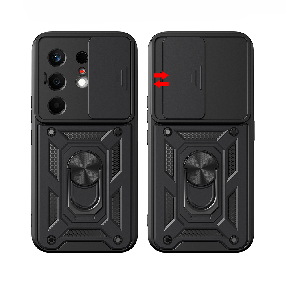 Tecno Camon 50 Kılıf Magnetik Standlı Kamera Korumalı Zore Sürgülü Vega Kapak - 8