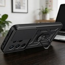 Tecno Camon 50 Pro Kılıf Magnetik Standlı Kamera Korumalı Zore Sürgülü Vega Kapak - 5