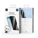 Apple iPhone 13 Pro Max Uyumlu Wiwu GT-011 Anti-Bakteriyel Özellikli Polimer Oleofobik Kaplama Temperli Privacy Cam Ekran Koruyucu - 5