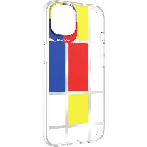 Apple iPhone 13 Uyumlu Kılıf Çift IMD Baskılı Lisanslı Switcheasy Artist Mondrian Kapak