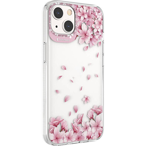 Apple iPhone 13 Uyumlu Kılıf Çift IMD Baskılı Lisanslı Switcheasy Artist Sakura Kapak