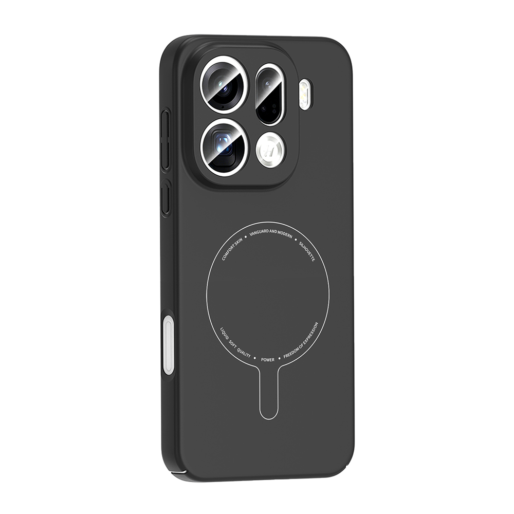 Oppo Find X9 Pro Kılıf M-Safe Şarj Özellikli Kamera Korumalı Zore Elio Sert PC Kapak - 1