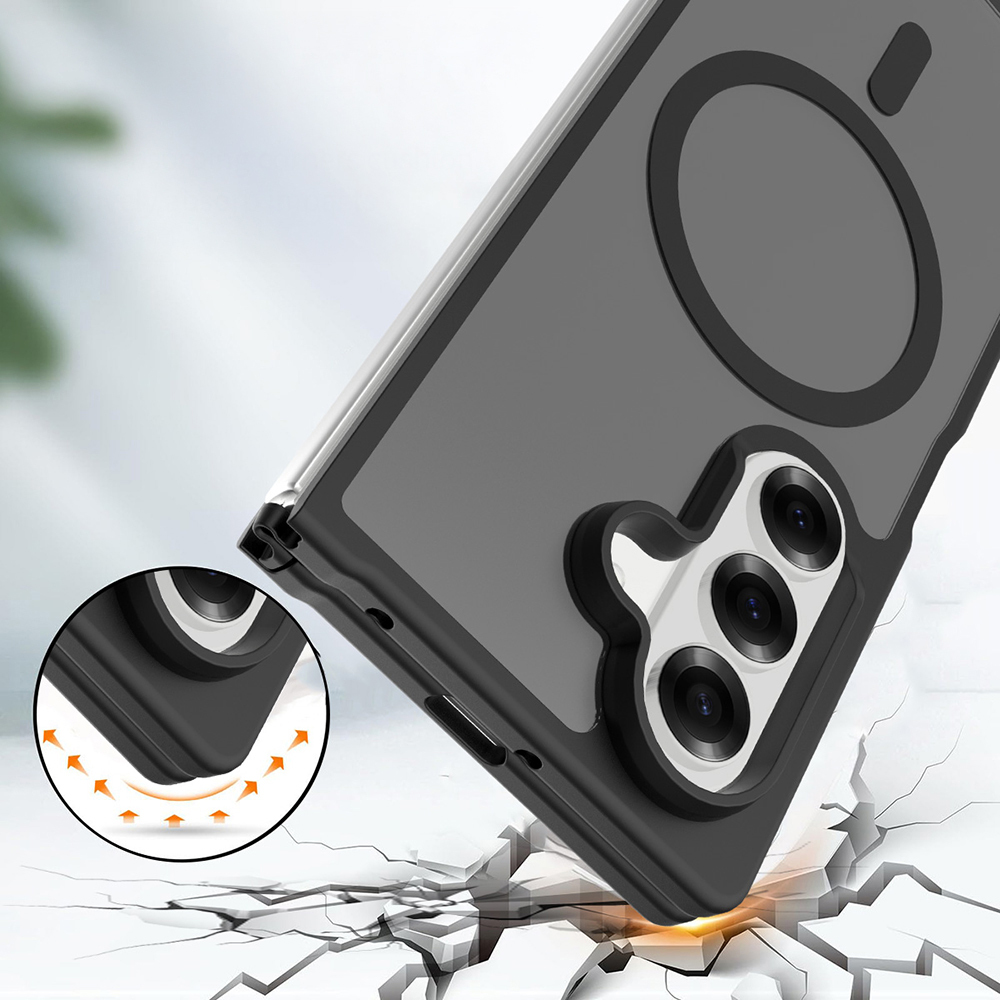 Samsung Galaxy Z Fold 7 Uyumlu Kılıf M-Safe Şarj Özellikli Kamera Korumalı Zore Lunex Kapak - 2