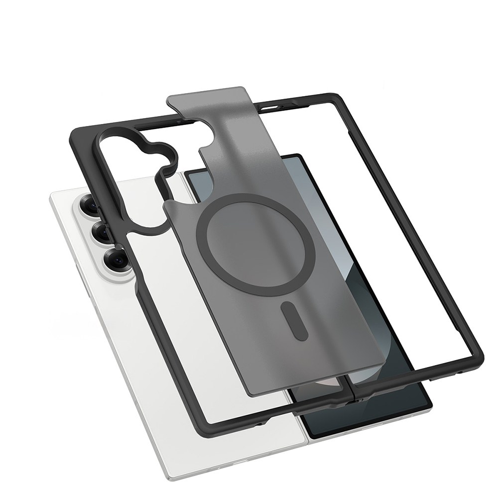 Samsung Galaxy Z Fold 7 Uyumlu Kılıf M-Safe Şarj Özellikli Kamera Korumalı Zore Lunex Kapak - 4