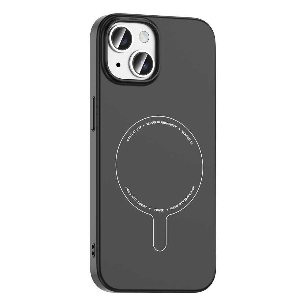 Apple iPhone 15 Uyumlu Kılıf M-Safe Şarj Özellikli Kamera Korumalı Zore Elio Sert PC Kapak - 1