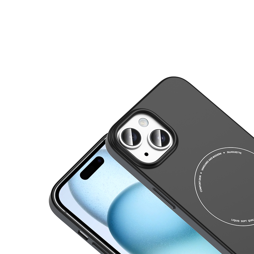 Apple iPhone 15 Uyumlu Kılıf M-Safe Şarj Özellikli Kamera Korumalı Zore Elio Sert PC Kapak - 2