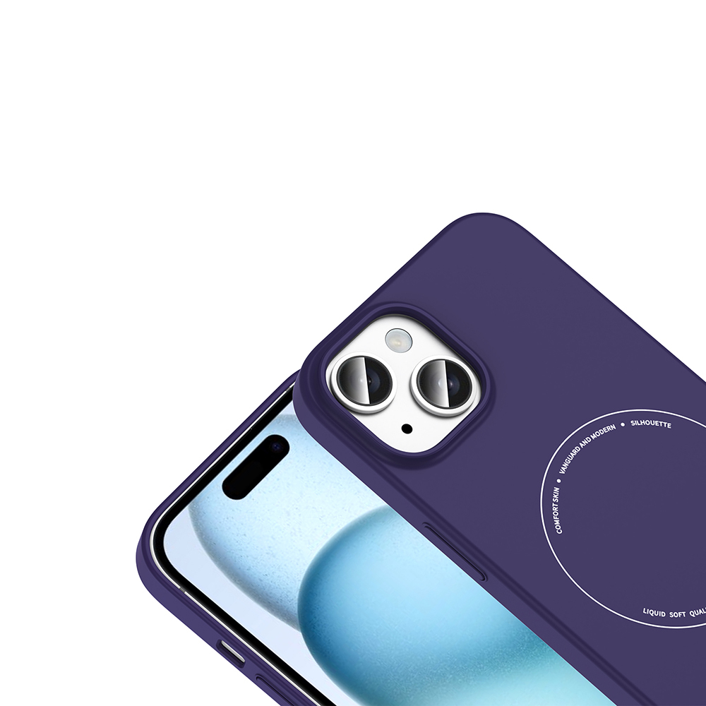 Apple iPhone 15 Uyumlu Kılıf M-Safe Şarj Özellikli Kamera Korumalı Zore Elio Sert PC Kapak - 2