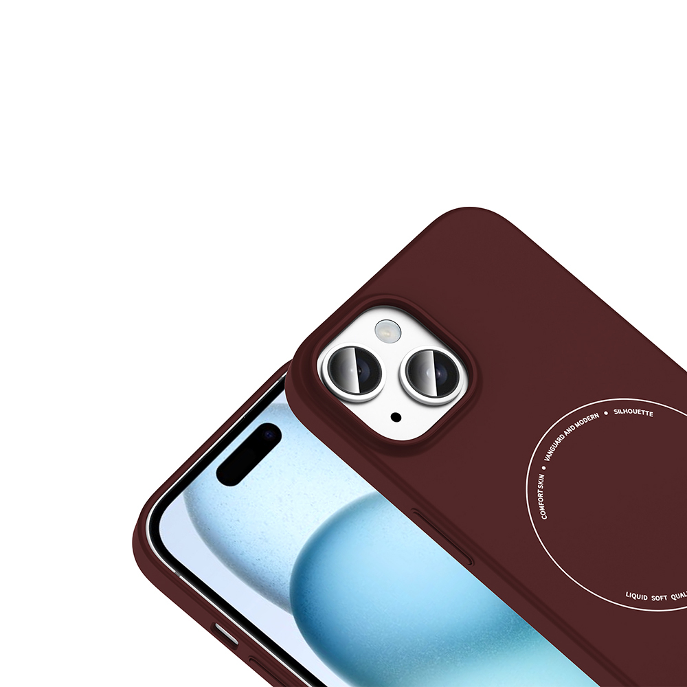 Apple iPhone 15 Uyumlu Kılıf M-Safe Şarj Özellikli Kamera Korumalı Zore Elio Sert PC Kapak - 2