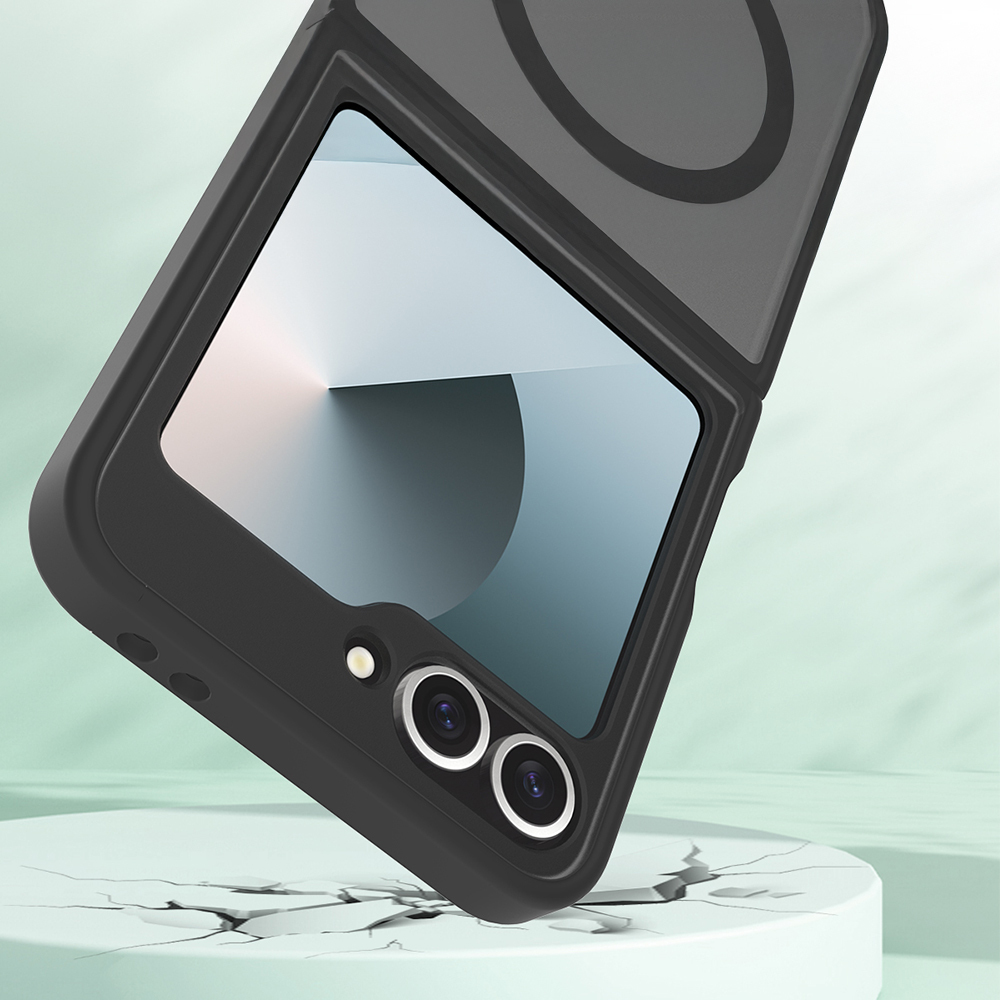 Samsung Galaxy Z Flip 6 Uyumlu Kılıf M-Safe Şarj Özellikli Kamera Korumalı Zore Lunex Kapak - 2