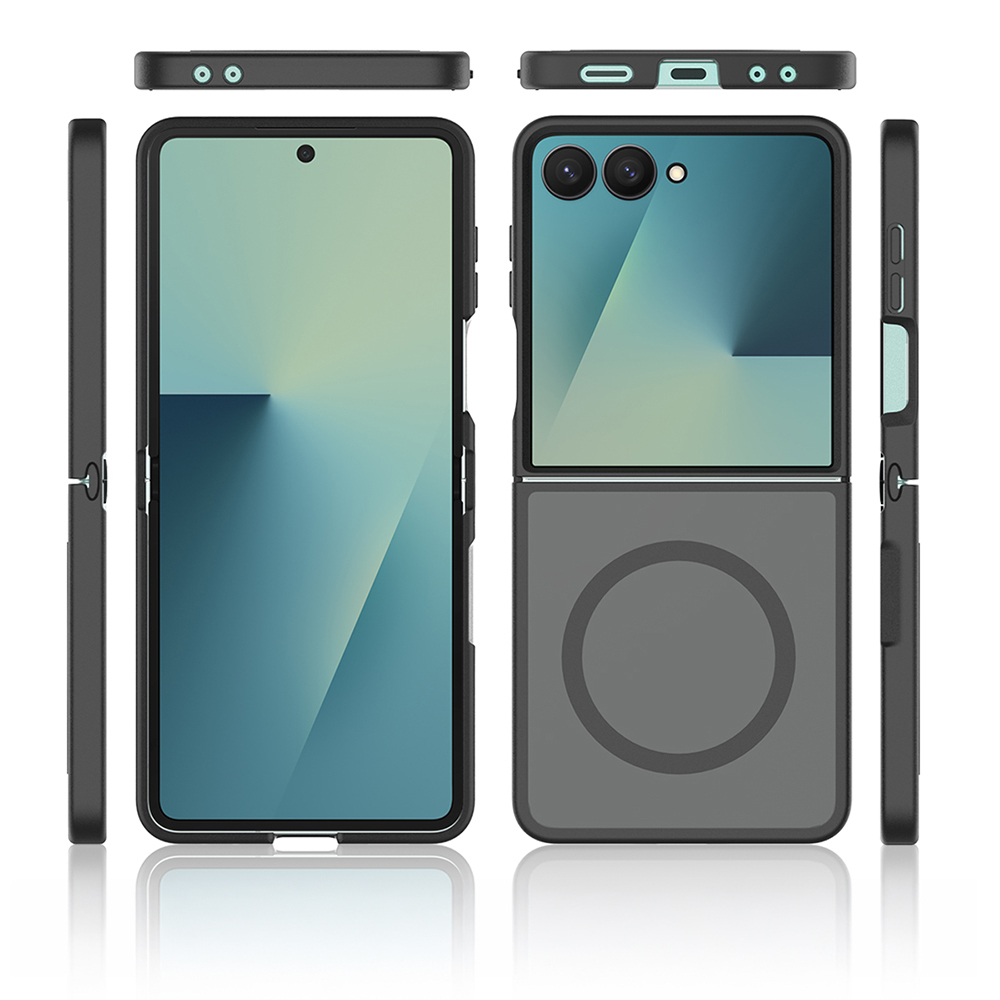 Samsung Galaxy Z Flip 7 Uyumlu Kılıf M-Safe Şarj Özellikli Kamera Korumalı Zore Lunex Kapak - 6