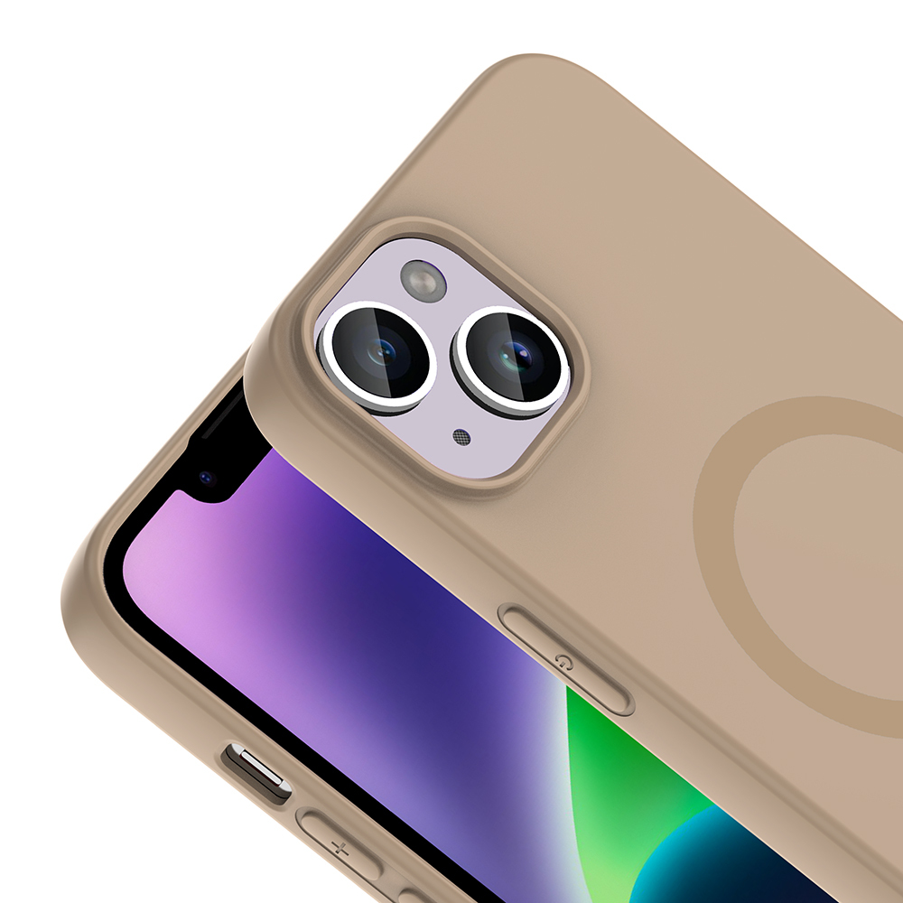 Apple iPhone 14 Uyumlu Kılıf M-Safe Şarj Özellikli Zore Aris Silikon Kapak - 1