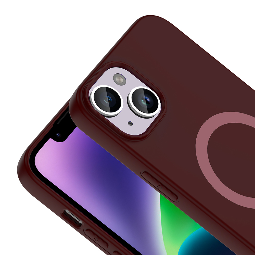 Apple iPhone 14 Uyumlu Kılıf M-Safe Şarj Özellikli Zore Aris Silikon Kapak - 1