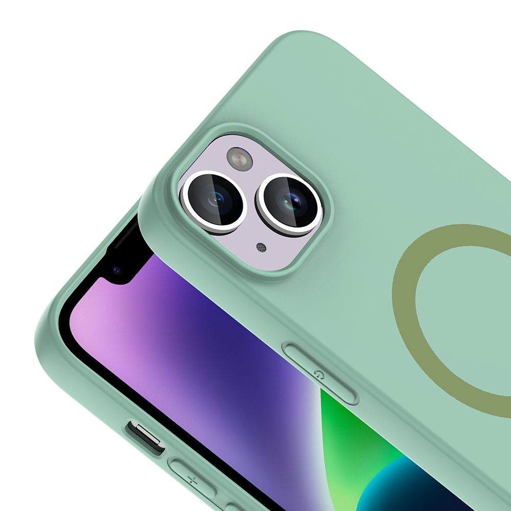 Apple iPhone 14 Uyumlu Kılıf M-Safe Şarj Özellikli Zore Aris Silikon Kapak - 1