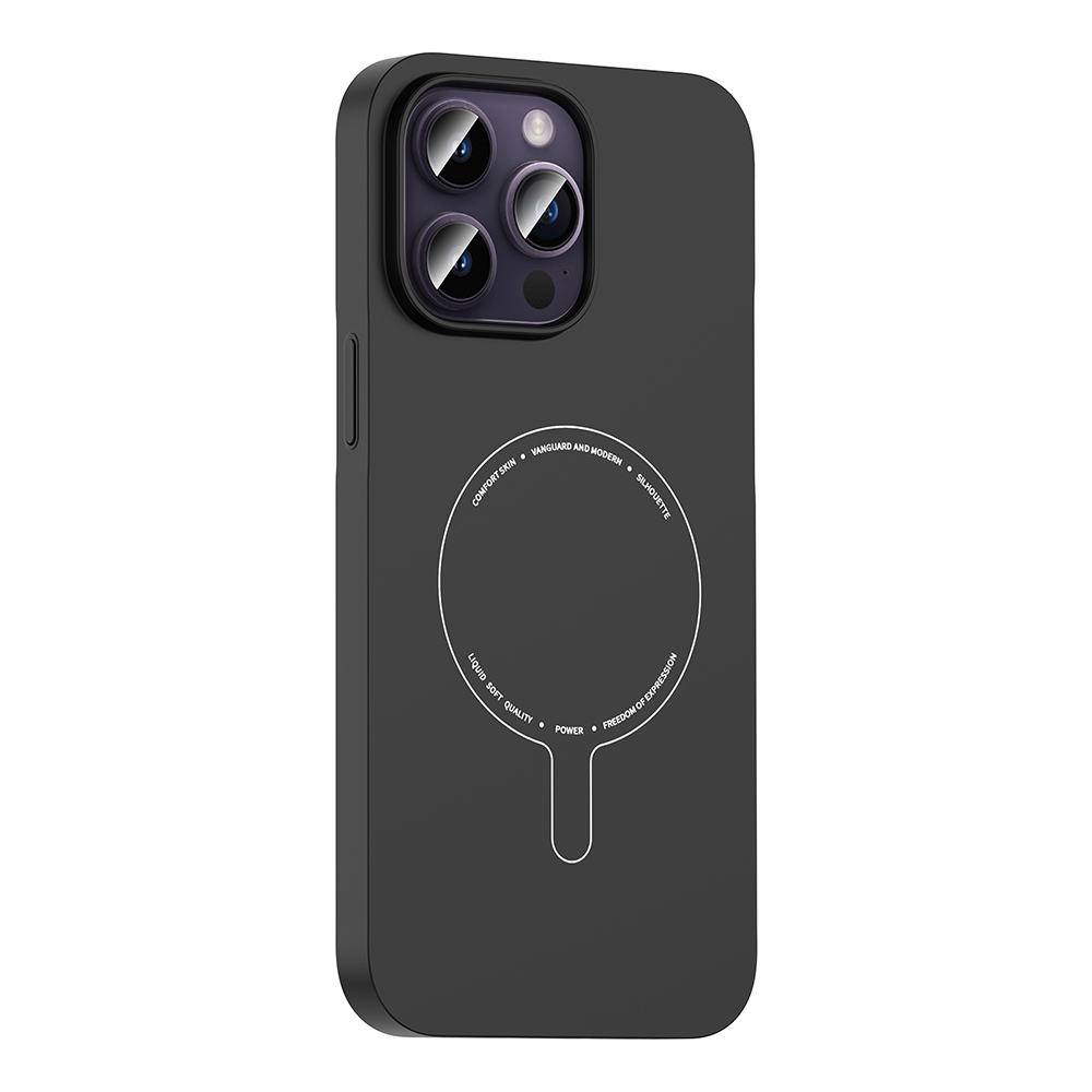 Apple iPhone 14 Pro Max Uyumlu Kılıf M-Safe Şarj Özellikli Kamera Korumalı Zore Elio Sert PC Kapak - 1