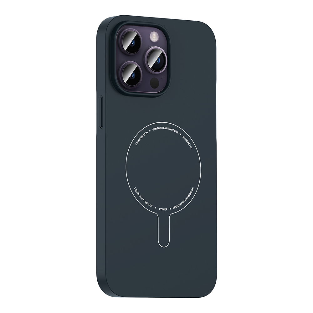 Apple iPhone 14 Pro Max Uyumlu Kılıf M-Safe Şarj Özellikli Kamera Korumalı Zore Elio Sert PC Kapak - 1