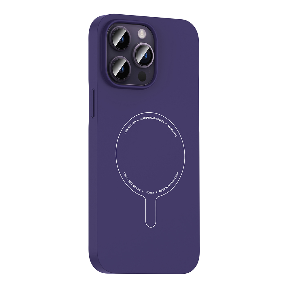 Apple iPhone 14 Pro Max Uyumlu Kılıf M-Safe Şarj Özellikli Kamera Korumalı Zore Elio Sert PC Kapak - 1
