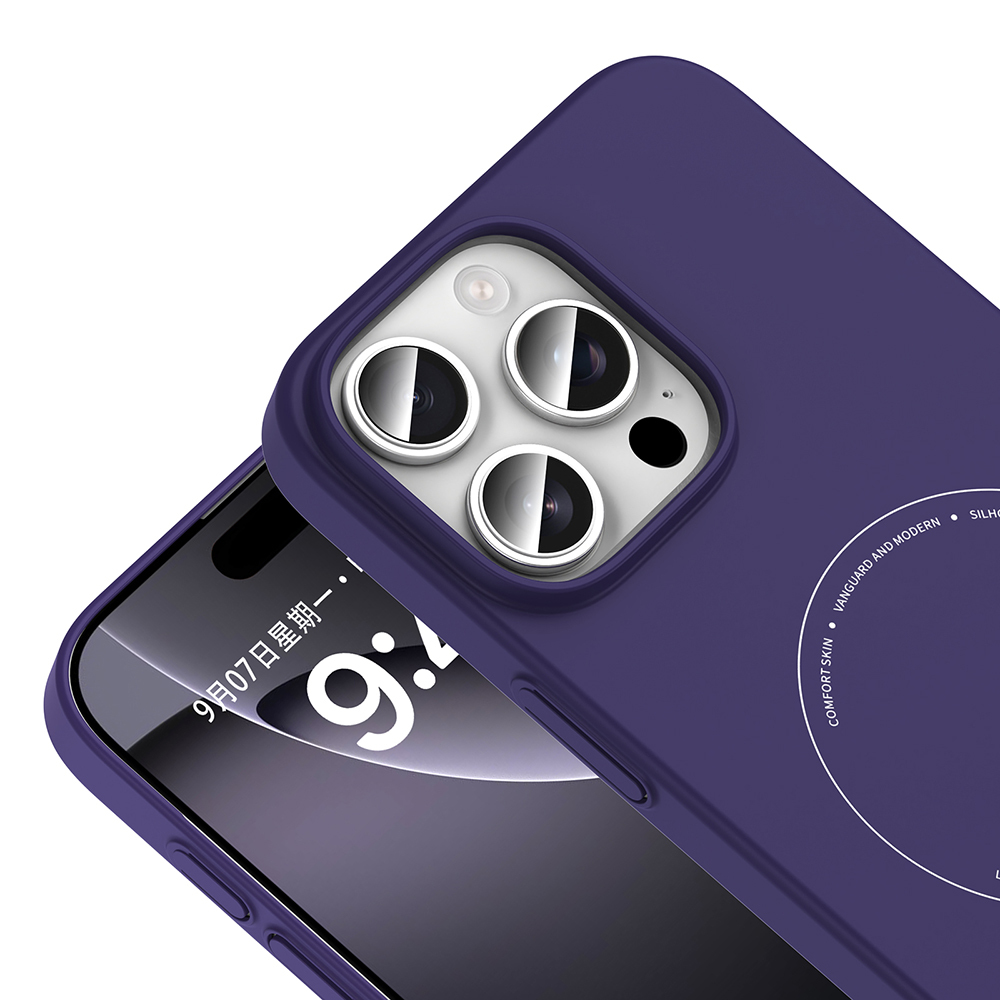 Apple iPhone 16 Pro Uyumlu Kılıf M-Safe Şarj Özellikli Kamera Korumalı Zore Elio Sert PC Kapak - 2