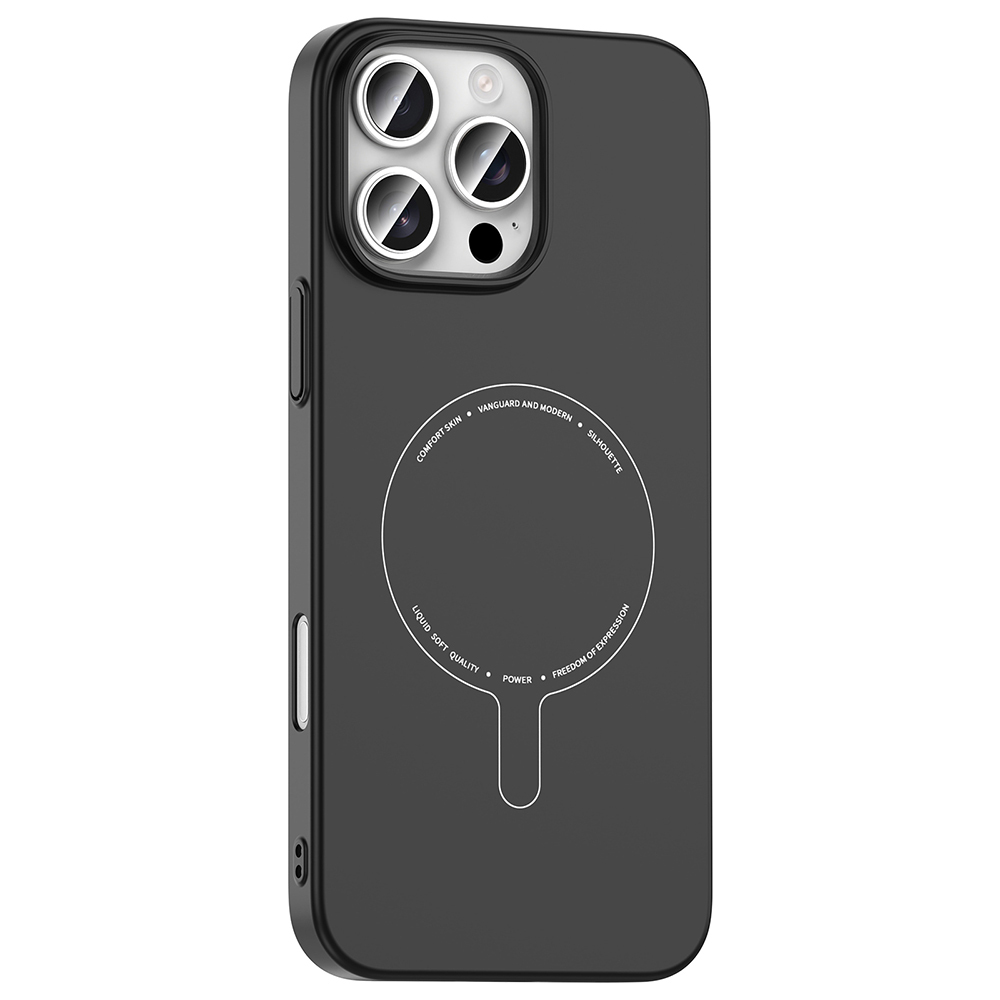 Apple iPhone 16 Pro Max Uyumlu Kılıf M-Safe Şarj Özellikli Kamera Korumalı Zore Elio Sert PC Kapak - 1