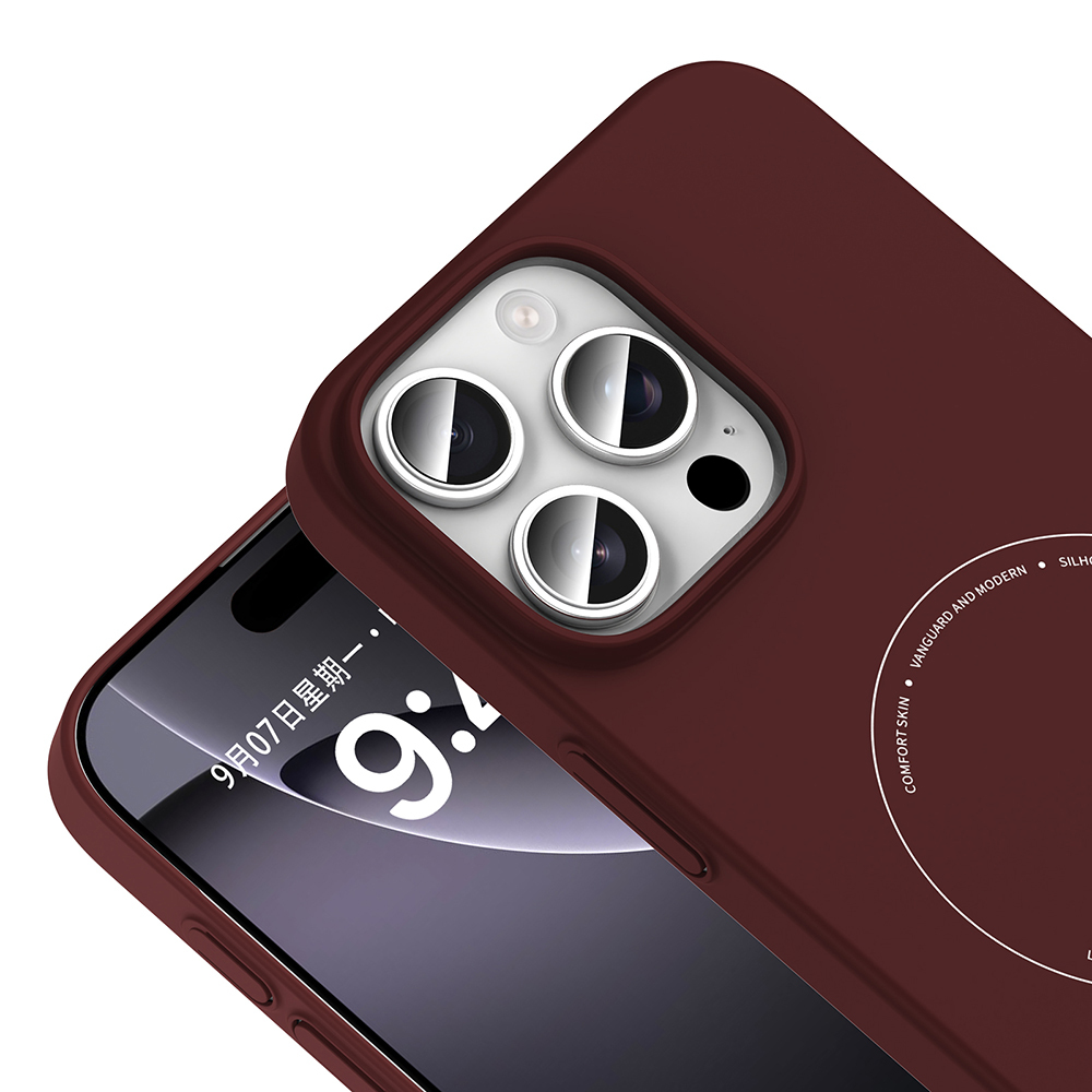 Apple iPhone 16 Pro Max Uyumlu Kılıf M-Safe Şarj Özellikli Kamera Korumalı Zore Elio Sert PC Kapak - 2
