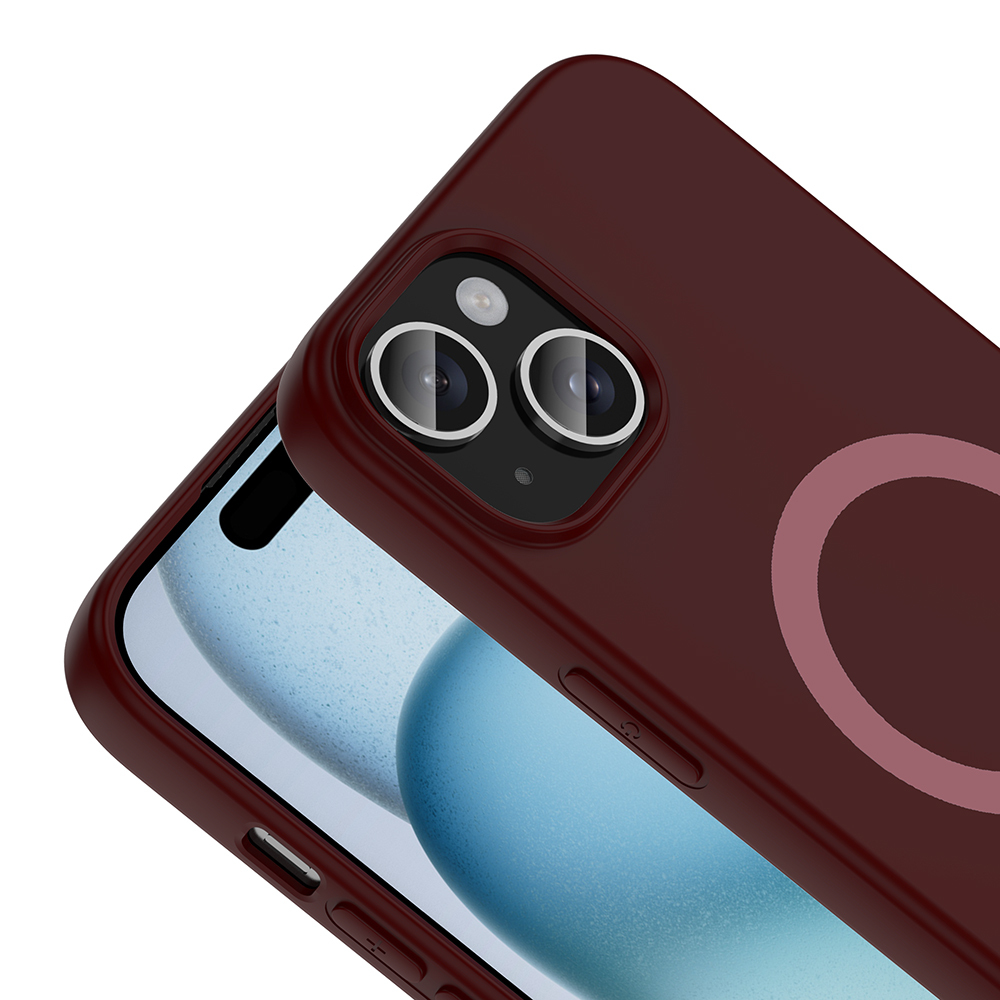 Apple iPhone 15 Uyumlu Kılıf M-Safe Şarj Özellikli Zore Aris Silikon Kapak - 1