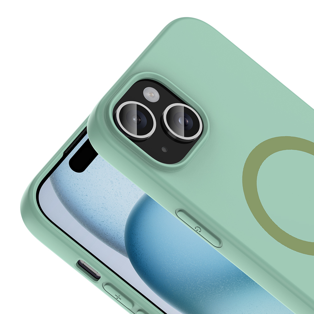 Apple iPhone 15 Uyumlu Kılıf M-Safe Şarj Özellikli Zore Aris Silikon Kapak - 1