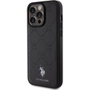 Apple iPhone 15 Pro Max Uyumlu Kılıf U.S. Polo Assn. Orjinal Lisanslı HS Desenli Baskı Logolu Suni Deri Kapak