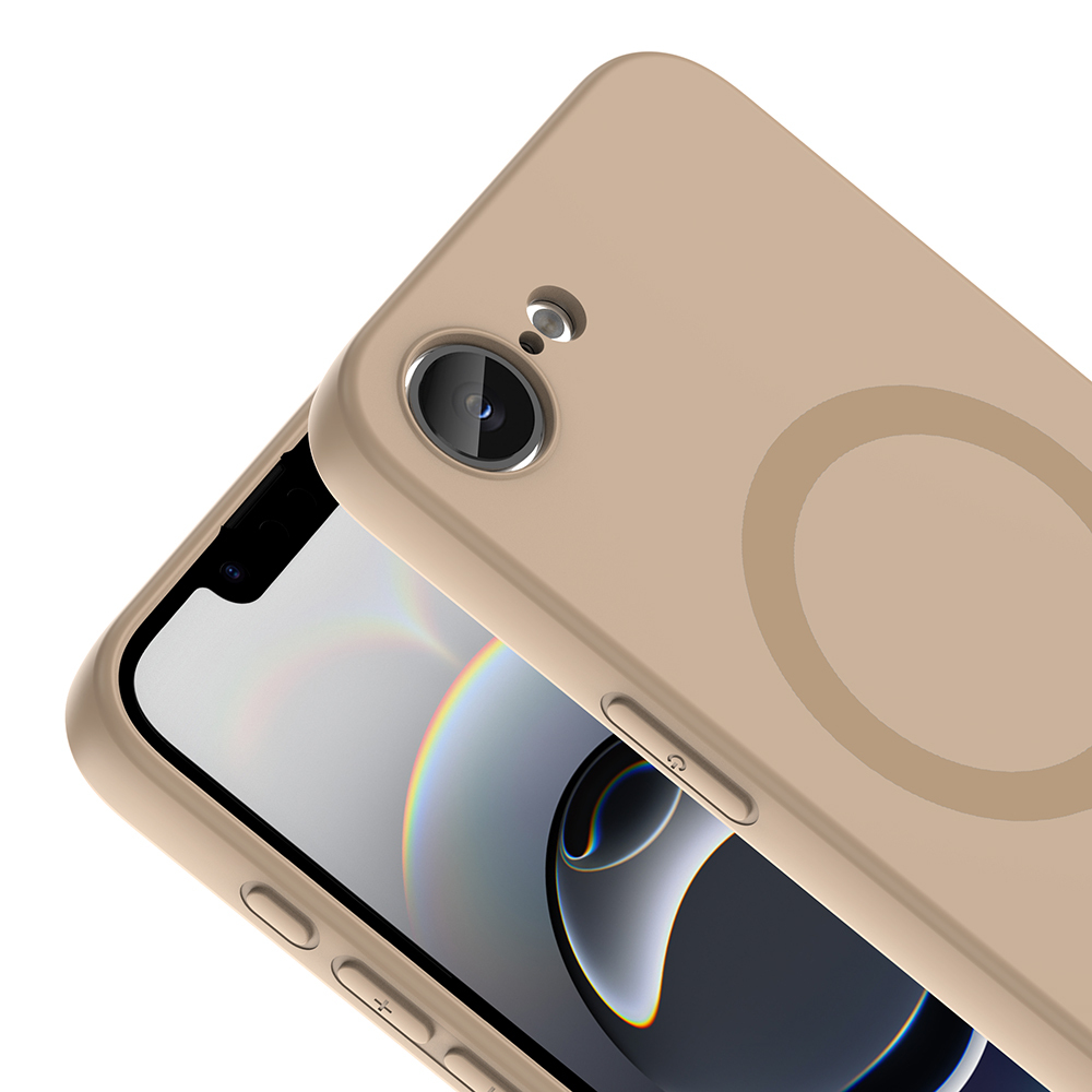 Apple iPhone 16E Uyumlu Kılıf M-Safe Şarj Özellikli Zore Aris Silikon Kapak - 1