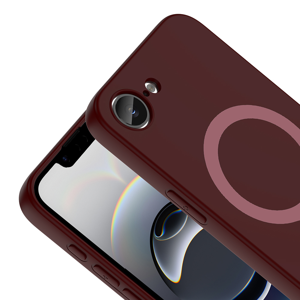 Apple iPhone 16E Uyumlu Kılıf M-Safe Şarj Özellikli Zore Aris Silikon Kapak - 1
