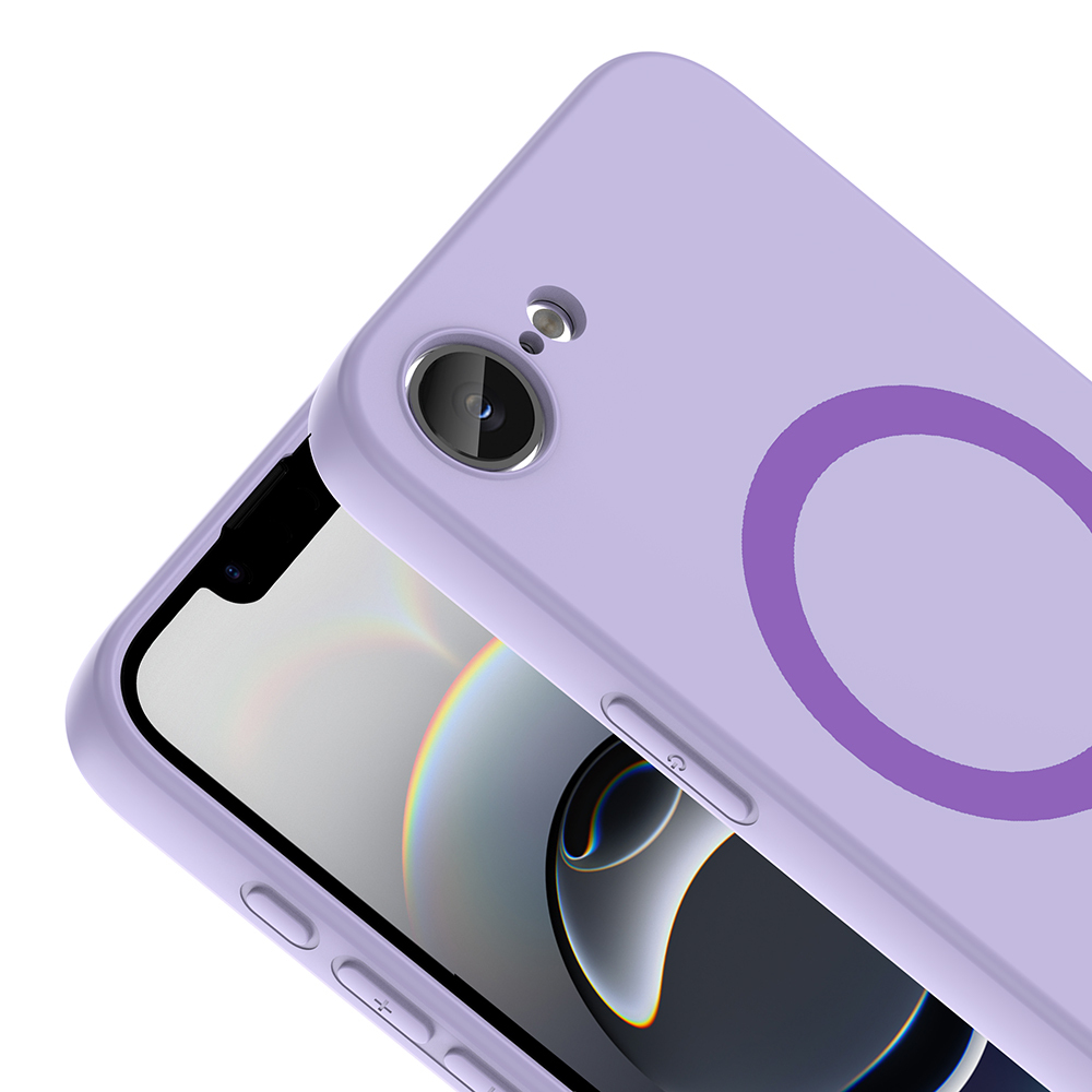 Apple iPhone 16E Uyumlu Kılıf M-Safe Şarj Özellikli Zore Aris Silikon Kapak - 1