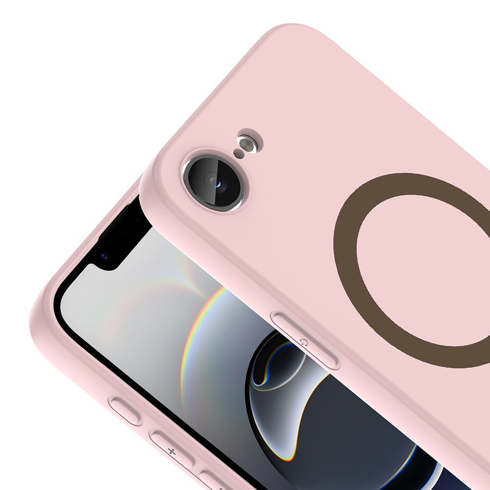 Apple iPhone 16E Uyumlu Kılıf M-Safe Şarj Özellikli Zore Aris Silikon Kapak - 1