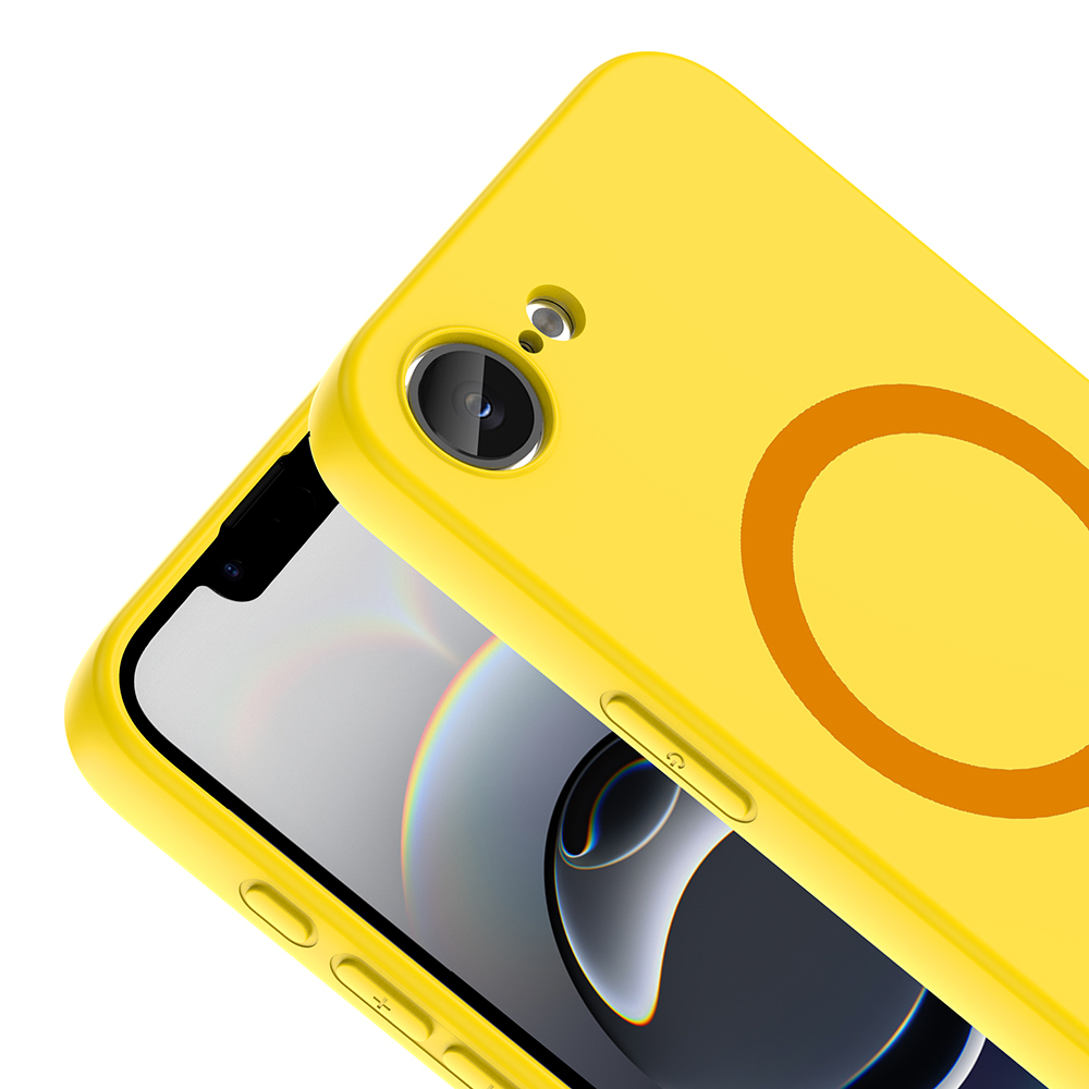 Apple iPhone 16E Uyumlu Kılıf M-Safe Şarj Özellikli Zore Aris Silikon Kapak - 1