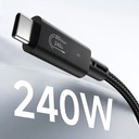 Wiwu Wi-C102 Type-C to Type-C Thunderbolt 5 Kablo 16K Ultra HD 240W 180cm - 4
