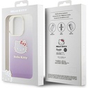 Apple iPhone 15 Pro Uyumlu Kılıf Hello Kitty Orjinal Lisanslı Yazı ve İkonik Logolu Elektroplating Kaplama Gradyan Kapak