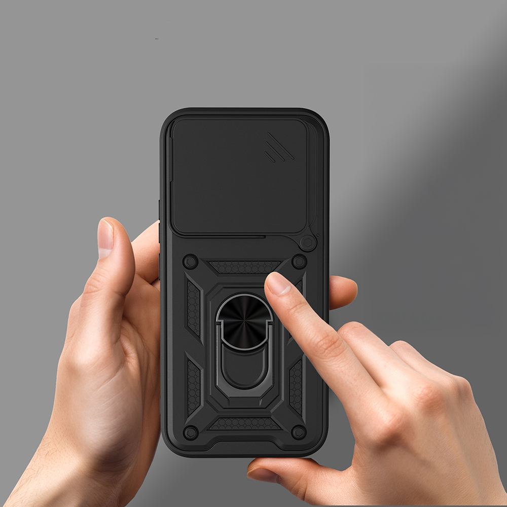 Xiaomi 17 UyumluT Kılıf Magnetik Standlı Kamera Korumalı Zore Sürgülü Vega Kapak - 2