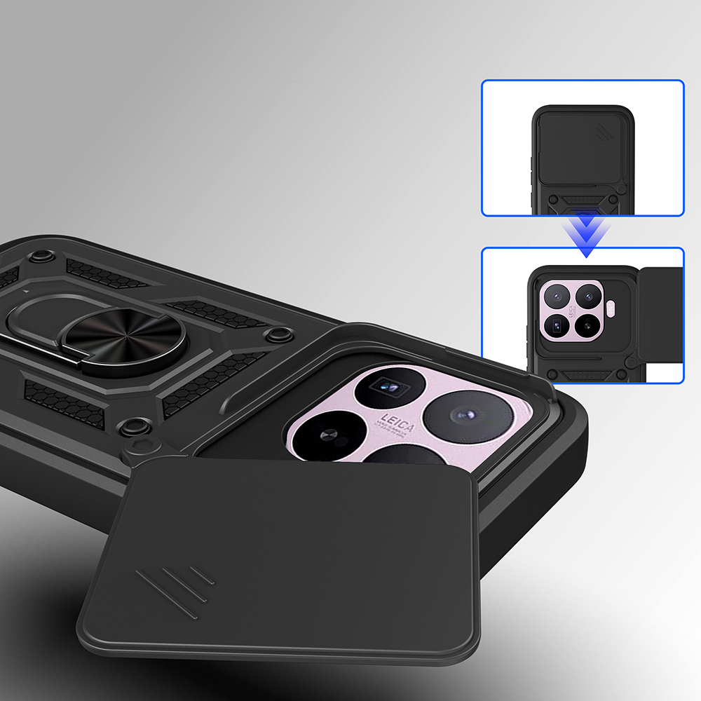 Xiaomi 17 UyumluT Pro Kılıf Magnetik Standlı Kamera Korumalı Zore Sürgülü Vega Kapak - 4