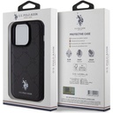 Apple iPhone 15 Pro Uyumlu Kılıf U.S. Polo Assn. Orjinal Lisanslı HS Desenli Baskı Logolu Suni Deri Kapak