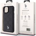 Apple iPhone 15 Uyumlu Kılıf U.S. Polo Assn. Orjinal Lisanslı HS Desenli Baskı Logolu Suni Deri Kapak